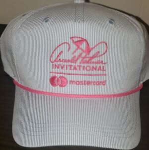 Striped Cap with Pink Logo